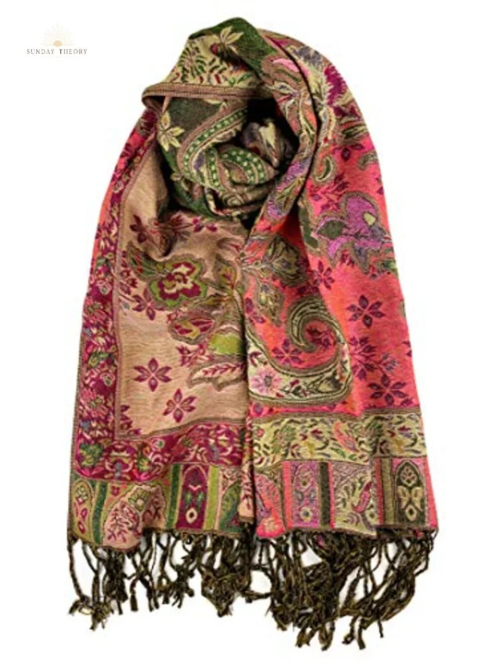 Pashmina Silk Fringe Shawl Wrap Scarf